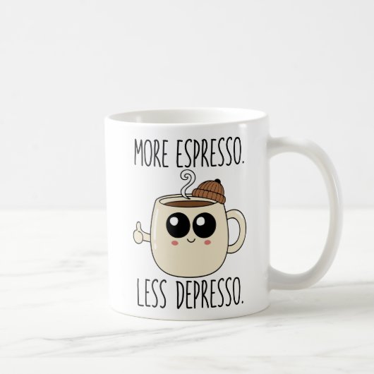 Classic Mug - More Espresso. Less Depresso. コーヒーマグカップ (右)
