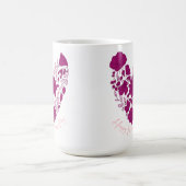 Classic Mug with Floral Motif and "Happy Mother's コーヒーマグカップ (中央)