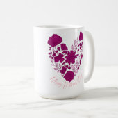 Classic Mug with Floral Motif and "Happy Mother's コーヒーマグカップ (正面右)