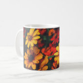 Classic Mug Yellow Orange Daisy Floral Botanical コーヒーマグカップ (正面左)
