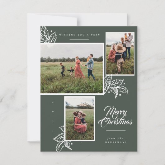 Classic multi photo Christmas card シーズンカード (正面)