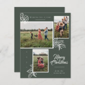 Classic multi photo Christmas card シーズンカード (正面/裏面)