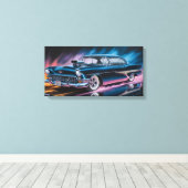 Classic Muscle Car 1956 キャンバスプリント (インサイチュ (ウッドフロア))