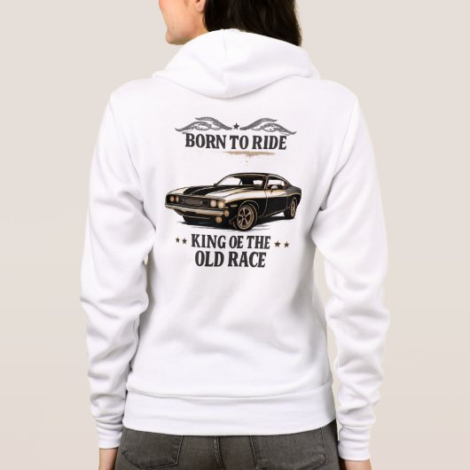 Classic Muscle Car Zip-Up Hoodie パーカ (裏面)