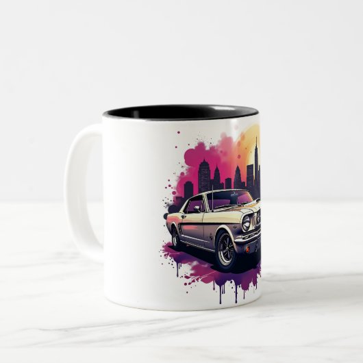 Classic Mustang Coffee Mug ツートーンマグカップ (正面左)