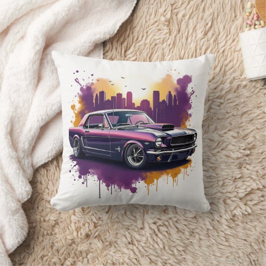 Classic Mustang Muscle Car  クッション (ブランケット)