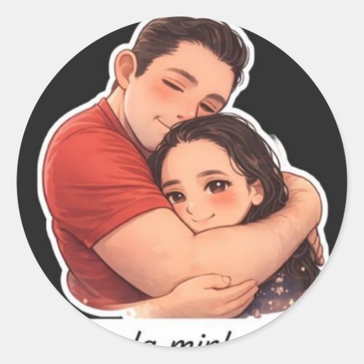 classic my love stikers ラウンドシール (正面)