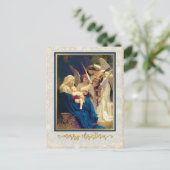Classic Nativity Angels Music "Merry Christmas" シーズンポストカード (スタンド正面)