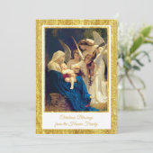 Classic Nativity Angels Music "Merry Christmas" Ho シーズンカード (スタンド正面)