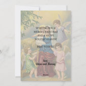 Classic Nativity Mary Baby Jesus Angels シーズンカード (裏面)