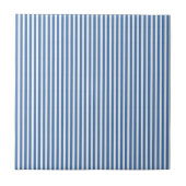 Classic Nautical Blue and White Ticking Stripe タイル (正面)