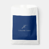 Classic Navy and Cream Elegant Wedding フェイバーバッグ (正面)