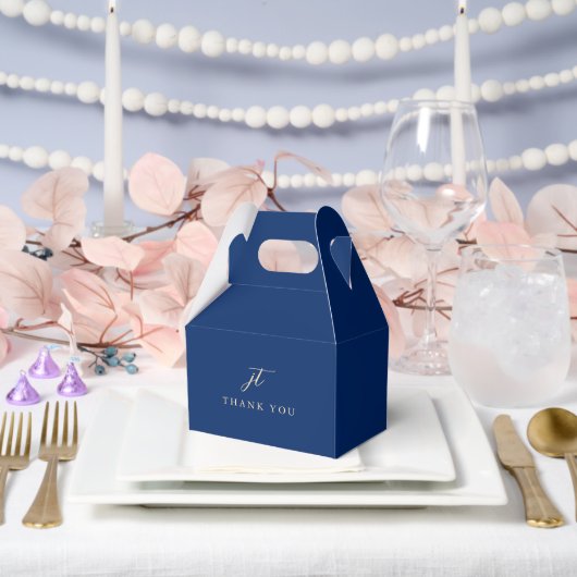 Classic Navy and Cream Elegant Wedding フェイバーボックス (ウェディング)