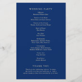 Classic Navy and Cream Elegant Wedding Program (裏面)