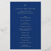 Classic Navy and Cream Elegant Wedding Program (正面)