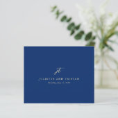 Classic Navy and Cream Wedding Thank You Card (スタンド正面)