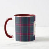 Classic Navy and Red Tartan Plaid Christmas マグカップ (左)