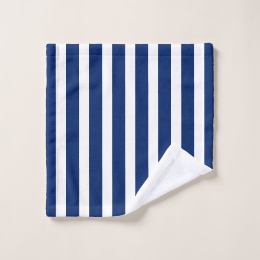 Classic Navy and White Striped Formal Stylish ウォッシュタオル (ウォッシュタオル)