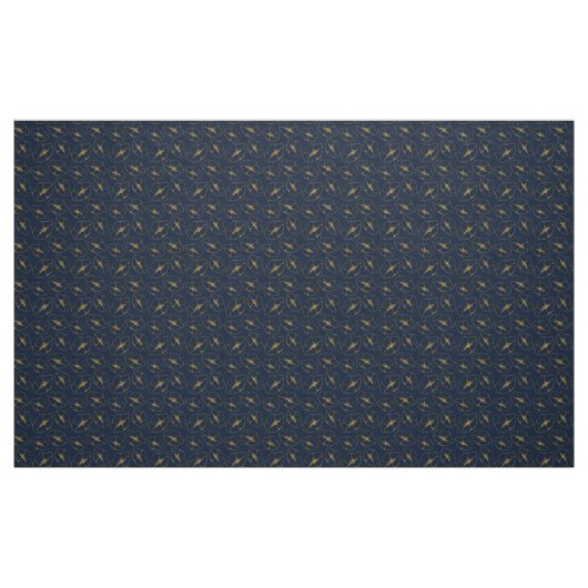 Classic Navy Blue and Gold Fabric Seamless Pattern ファブリック (ファットクウォーター)