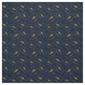 Classic Navy Blue and Gold Fabric Seamless Pattern ファブリック (見本)