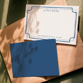 Classic Navy Blue Frame Stationery ノートカード
