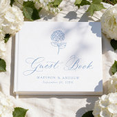 Classic Navy Blue Hydrangea Wedding ゲストブック