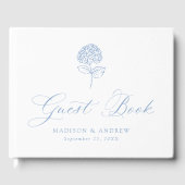 Classic Navy Blue Hydrangea Wedding ゲストブック (正面)