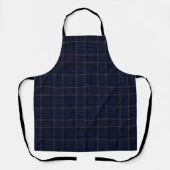 Classic Navy Blue Plaid Christmas エプロン (正面)