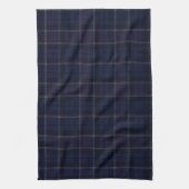 Classic Navy Blue Plaid Christmas キッチンタオル (縦)