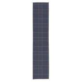 Classic Navy Blue Plaid Christmas ショートテーブルランナー (正面)
