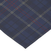 Classic Navy Blue Plaid Christmas ショートテーブルランナー (コーナー)