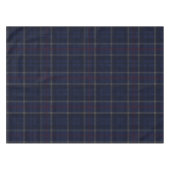 Classic Navy Blue Plaid Christmas テーブルクロス (正面(横))