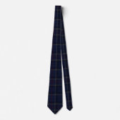 Classic Navy Blue Plaid Christmas ネクタイ (正面)
