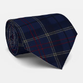 Classic Navy Blue Plaid Christmas ネクタイ (ロール)