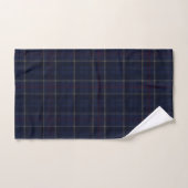 Classic Navy Blue Plaid Christmas バスタオルセット (ハンドタオル)