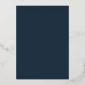 Classic Navy Blue Wedding 箔招待状 (裏面)