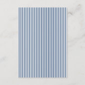 Classic Navy Calligraphy Wedding Details エンクロージャーカード (裏面)