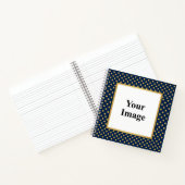 Classic Navy & Gold Polka Dot Frame Photo ノートブック (内部)