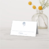 Classic Navy Hydrangea Wedding プレイスカード (正面)