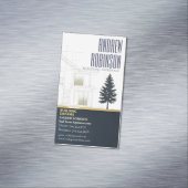 Classic Navy Open House Floor Plan Elegant Detail  マグネット名刺 (インサイチュ)