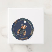 Classic Navy Plaid Teddy Bear Girl Birthday  フェイバータグ (インサイチュ)