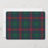 Classic Navy Tartan Plaid Photo Christmas Card 招待状 (裏面)