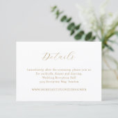 Classic Neutral Monogram Elegant Wedding エンクロージャーカード (スタンド正面)