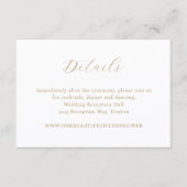 Classic Neutral Monogram Elegant Wedding エンクロージャーカード (正面)