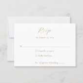 Classic Neutral Monogram Elegant Wedding 出欠カード (正面)