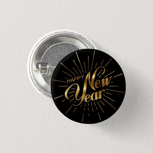 Classic New Year 2026 Pin Button 缶バッジ (正面&裏面)