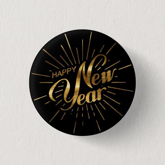 Classic New Year 2026 Pin Button 缶バッジ (正面)