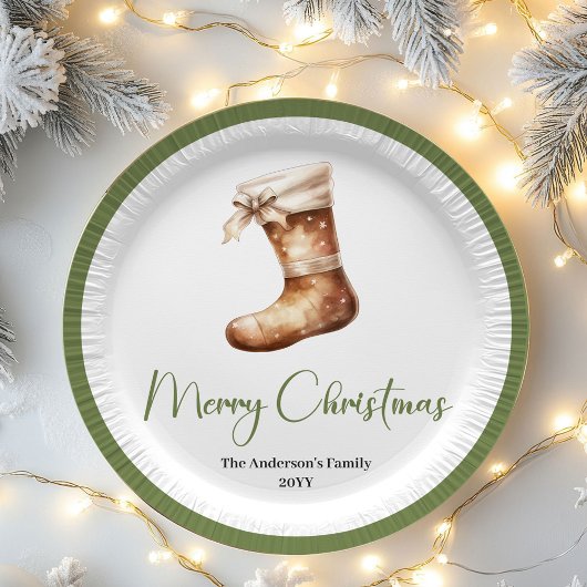 Classic Nordic Christmas Custom Family Tableware ペーパープレート