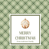 Classic Nordic Christmas Gift Bag Elegant Script ラージペーパーバッグ