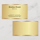 Classic Old Font Elegant Professional Gold Custom 名刺 (正面/裏面)
